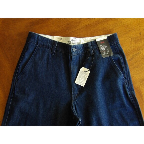 Levi's XX Chino Authentic Fit Men's Cotton Straight Leg Dark Blue Pants Sz 32x30 - Picture 2 of 16